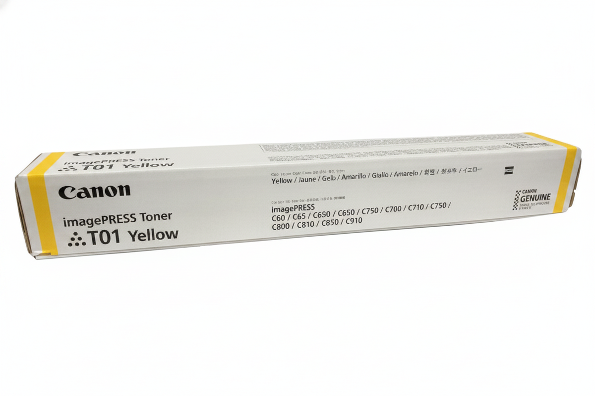 Canon 8069B001AA T01 OEM Toner Cartridge, 38.5K Pages, Yellow