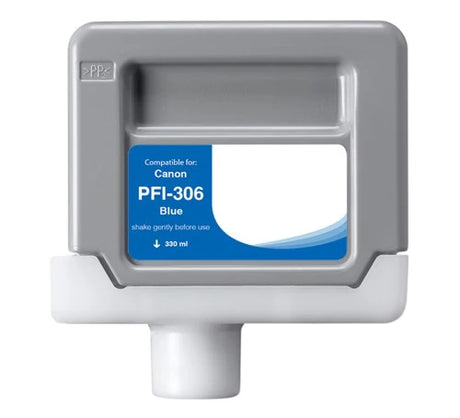 Compatible for PFI-306B 6665B001AA Ink Cartridge, 330 mL, Blue