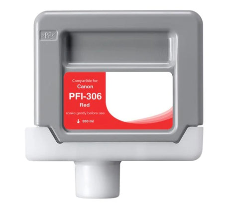 Compatible for PFI-306R 6663B001AA Ink Cartridge, 330 mL, Red