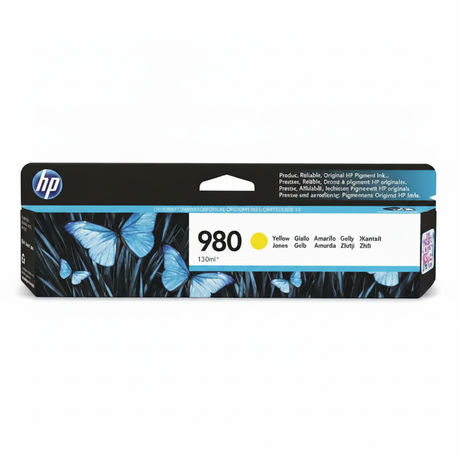 HP 980 D8J09A OEM Ink Cartridge, 6.6K Pages, Yellow