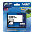 Brother TZE261 OEM 1.5" X 26.2' Laminated Label Tape, Black on White