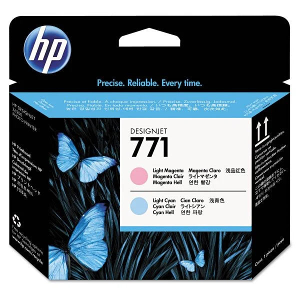 HP 771 CE019A OEM Printhead Cartridge, Light Magenta/ Light Cyan