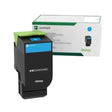 Lexmark 80C1XC0 801XC OEM Extra HY Return Program Toner Cartridge, 4K Pages, Cyan