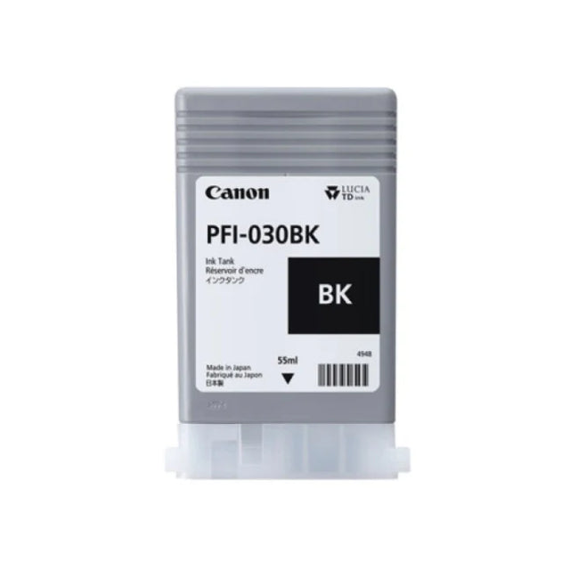 Canon 3489C001 PFI-030BK OEM Ink Cartridge, 55ml Pages, Black