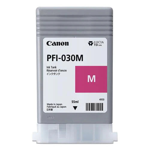 Canon 3491C001 PFI-030M OEM Ink Cartridge, 55ml Pages, Magenta