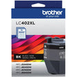 Brother LC402XLBKS OEM HY Ink Cartridge, 3K Pages, Black
