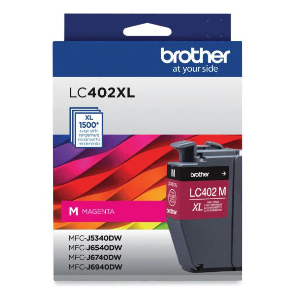 Brother LC402XLMS OEM HY Ink Cartridge, 3K Pages, Magenta