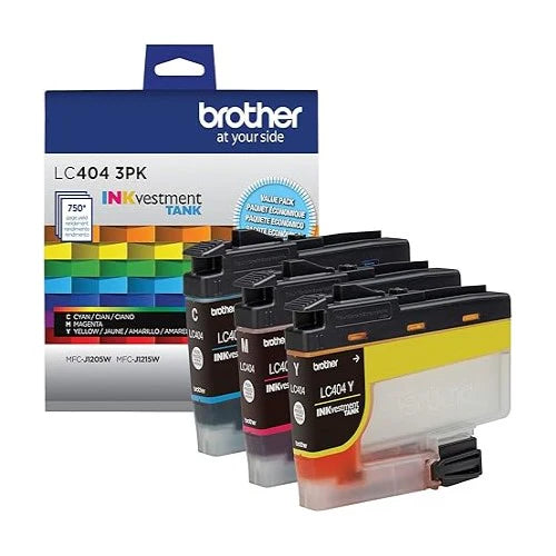 Brother LC4043PKS OEM Ink Cartridge, 750 Pages, C/M/Y