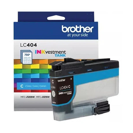 Brother LC404CS OEM Ink Cartridge, 750 Pages, Cyan