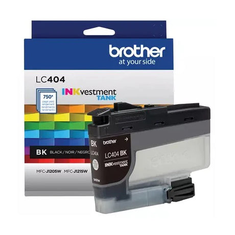 Brother LC404BKS OEM Ink Cartridge, 750 Pages, Black