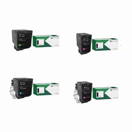 Lexmark 74C1HK0 HY OEM Toner Set, B/C/M/Y