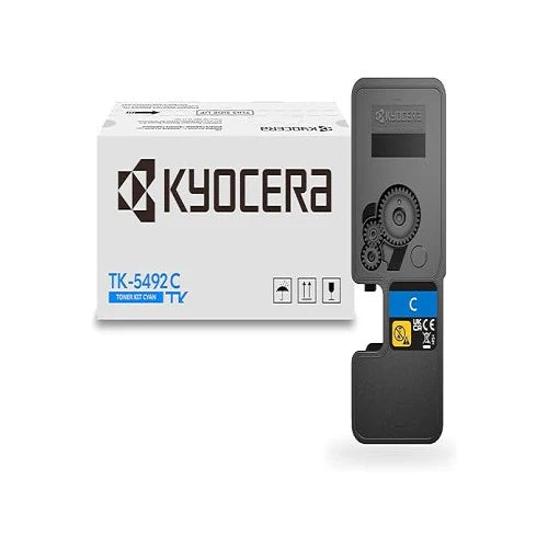 Kyocera TK-5492C 1T0C22CUS1 OEM HY Toner Cartridge, 2.4K Pages, Cyan
