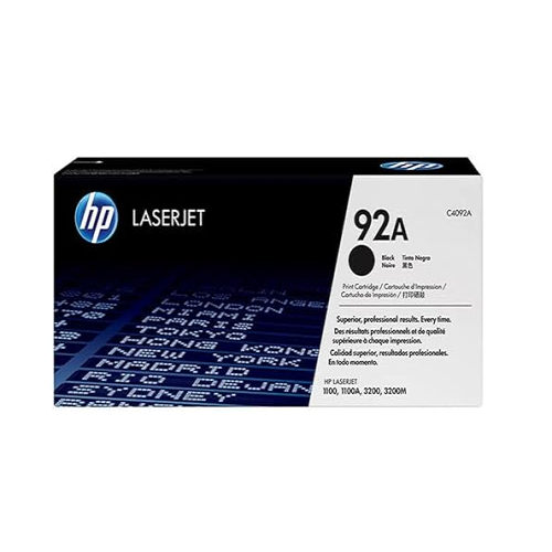 HP C4092A 92A OEM Toner Cartridge, 2500 pages, Black