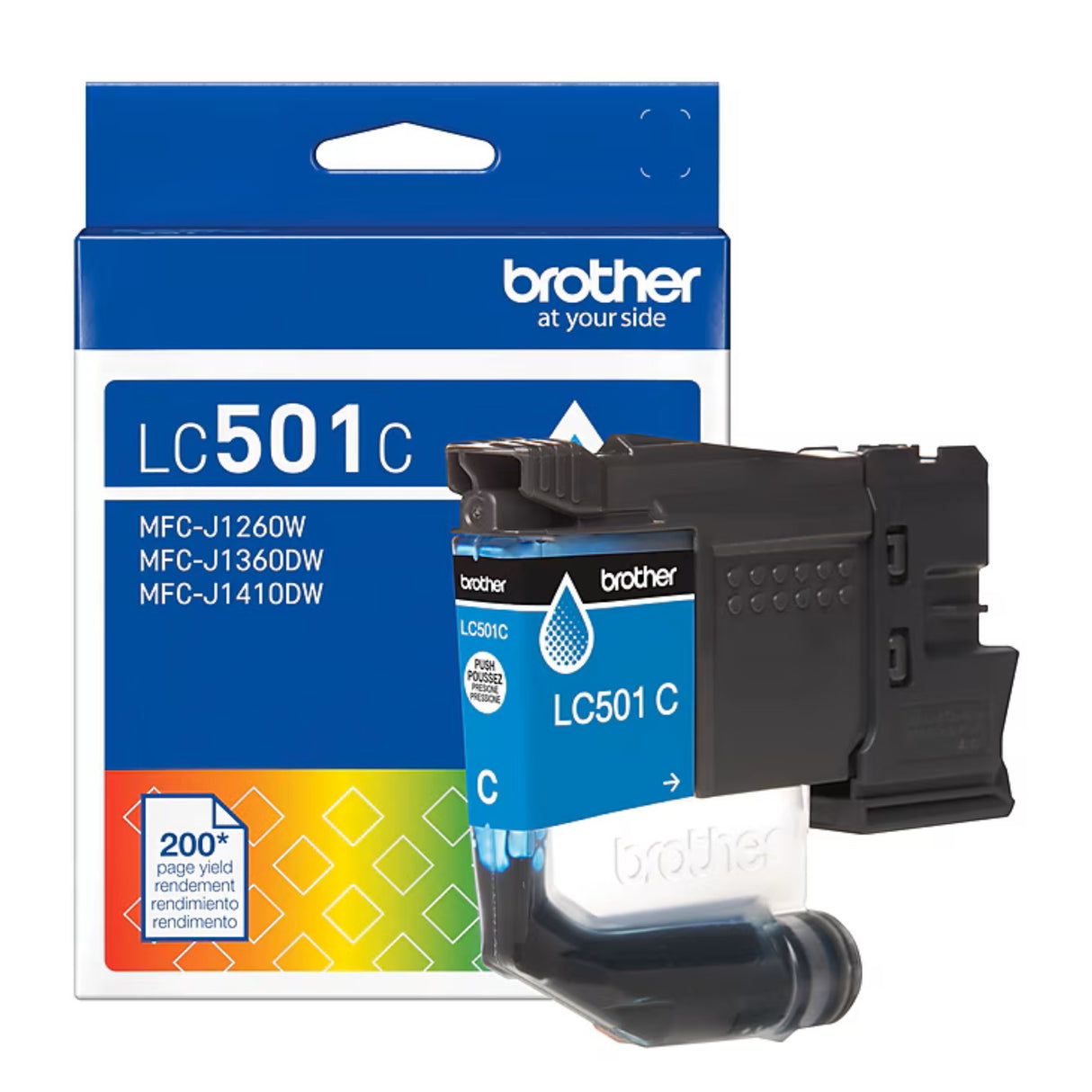 Brother LC501CS OEM Ink Cartridge, 200 Pages, Cyan
