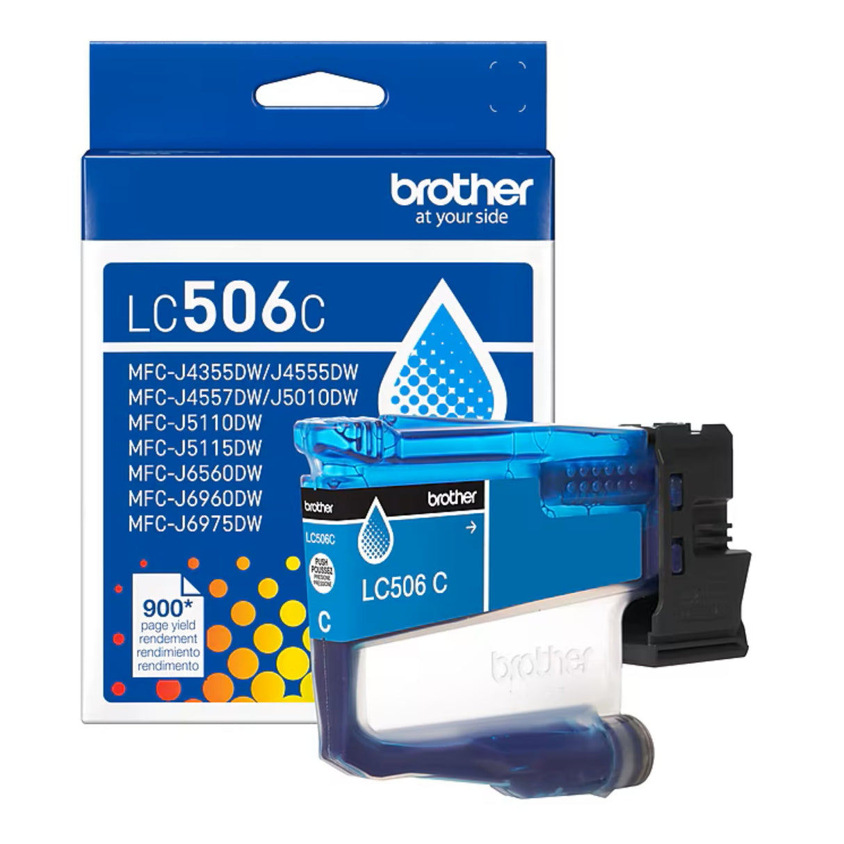 Brother LC506C OEM Ink Cartridge, 900 Pages, Cyan