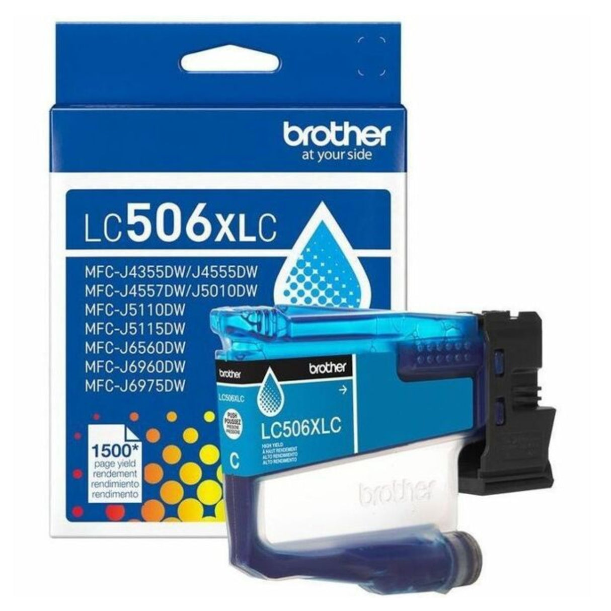 Brother LC506XLC HY OEM Ink Cartridge, 1.5K Pages, Cyan