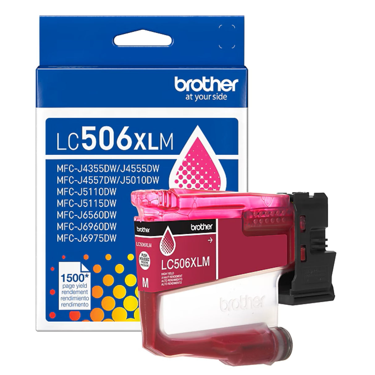 Brother LC506XLM HY OEM Ink Cartridge, 1.5K Pages, Magenta