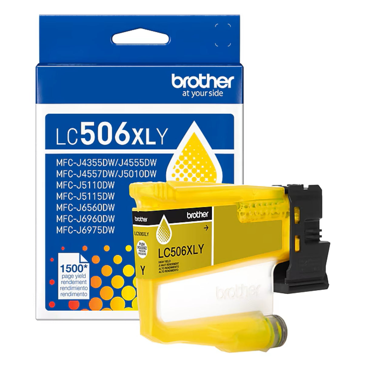 Brother LC506XLY HY OEM Ink Cartridge, 1.5K Pages, Yellow