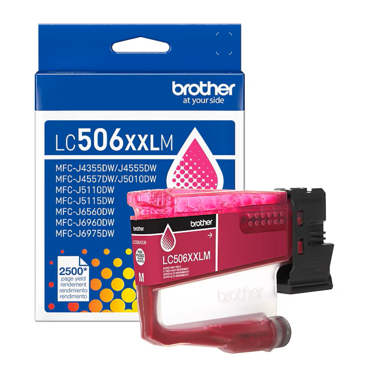 Brother LC506XXLMS Super HY OEM Ink Cartridge, 2.5K Pages, Magenta