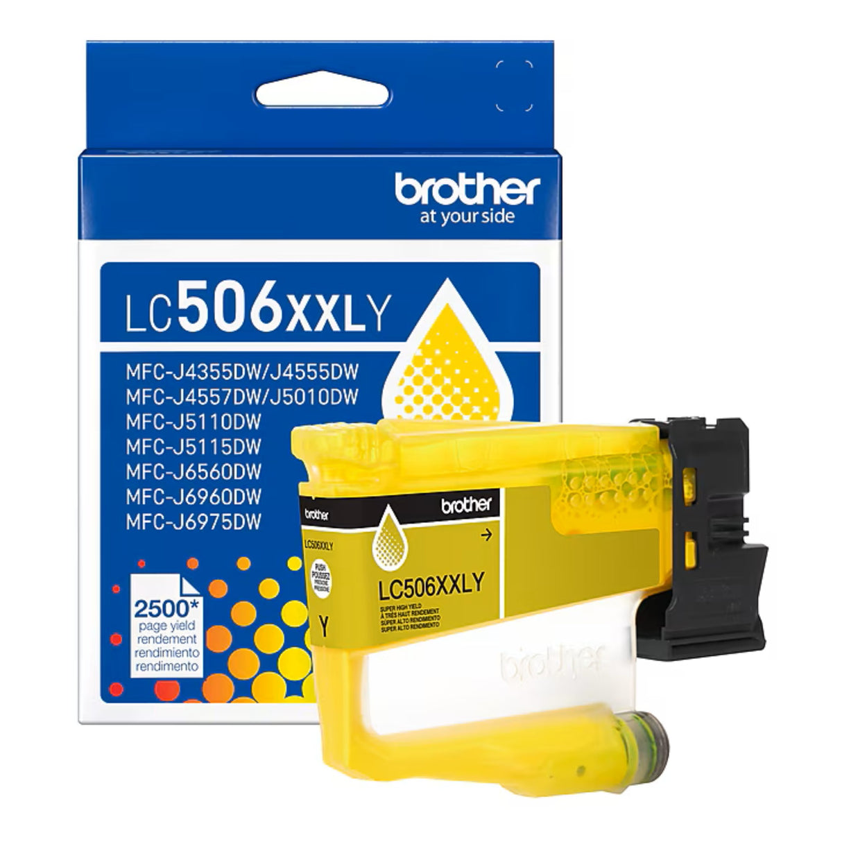 Brother LC506XXLYS Super HY OEM Ink Cartridge, 2.5K Pages, Yellow