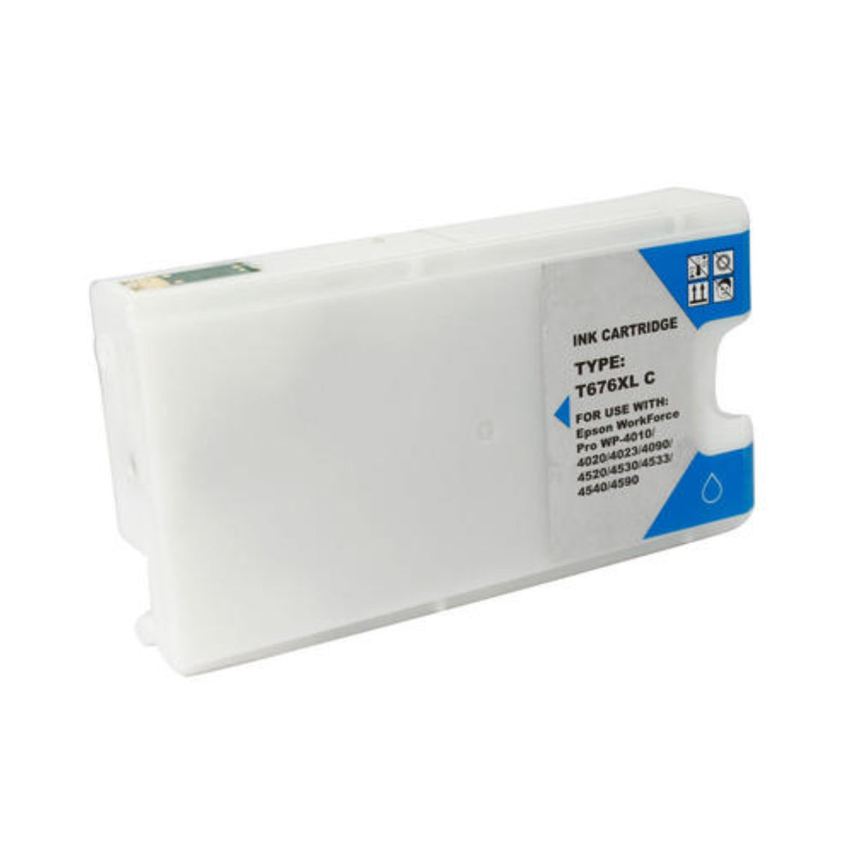 Compatible for 676XL T676XL220 HY Inkjet Cartridge, 1.2K Pages, Cyan