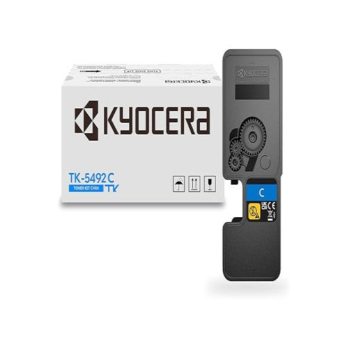 Kyocera TK-5492C 1T0C22CUS1 OEM HY Toner Cartridge, 2.4K Pages, Cyan