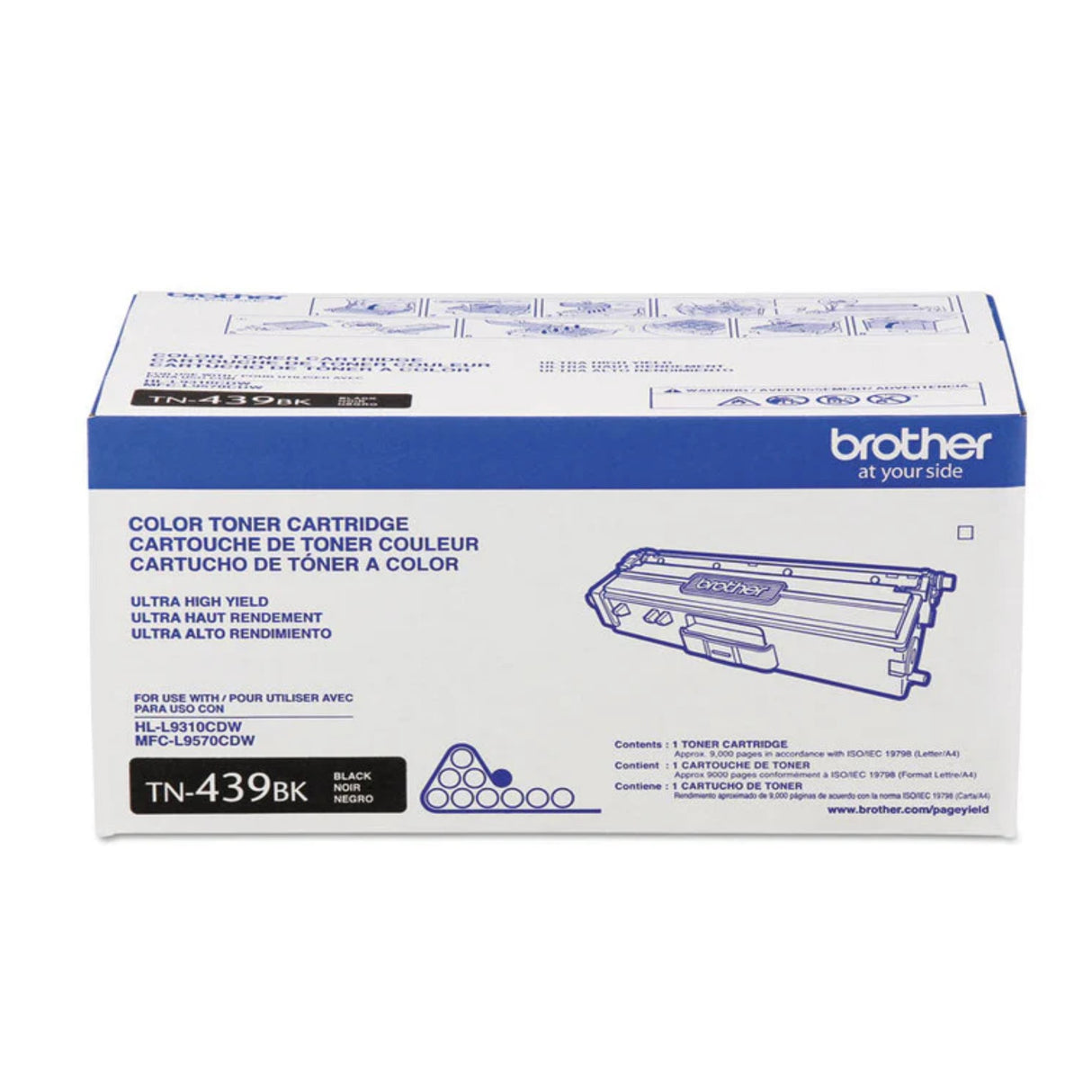 Brother TN439BK OEM Ultra HY Toner Cartridge, 9K Pages, Black