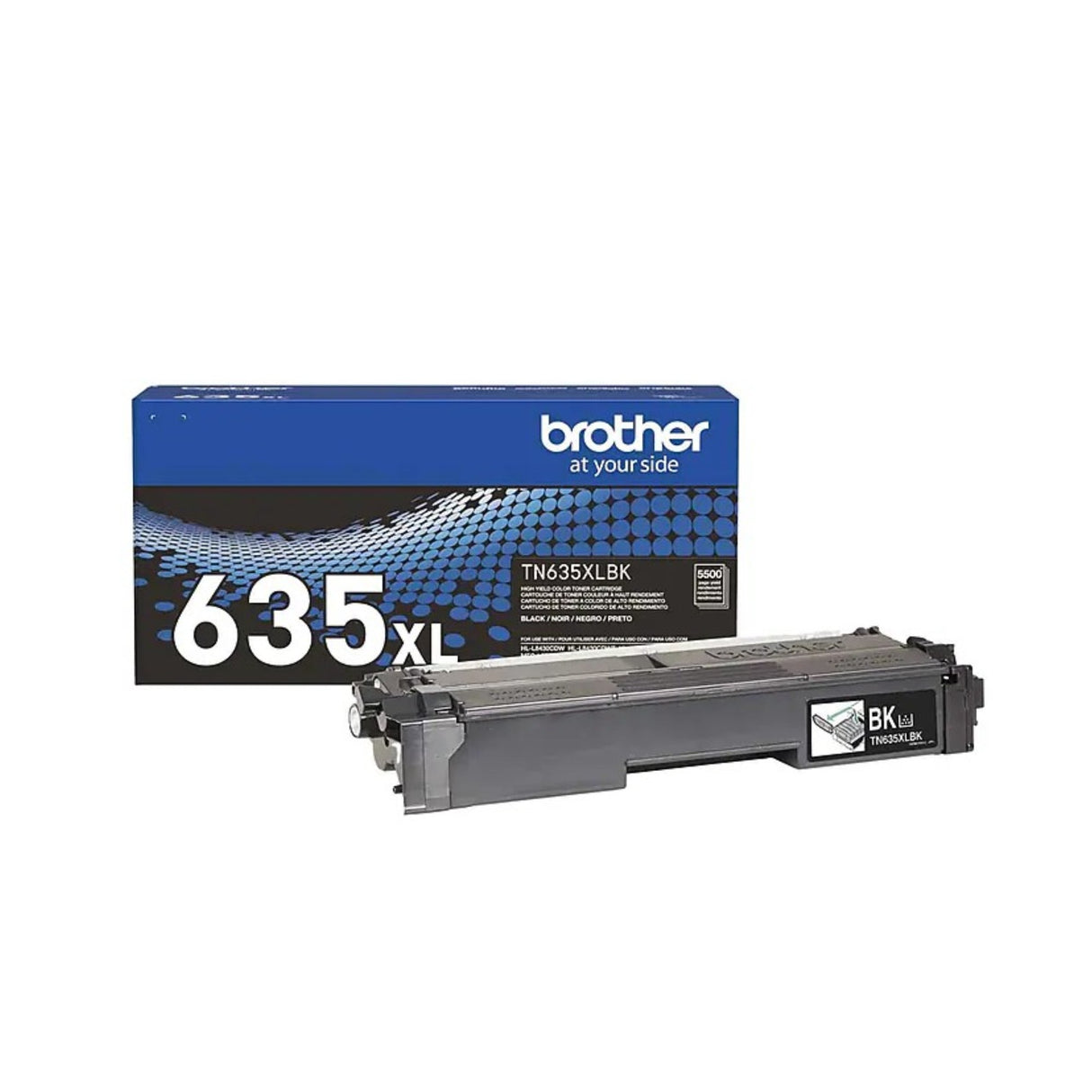 Brother TN635XLBK OEM HY Toner Cartridge, 5.5K Pages, Black