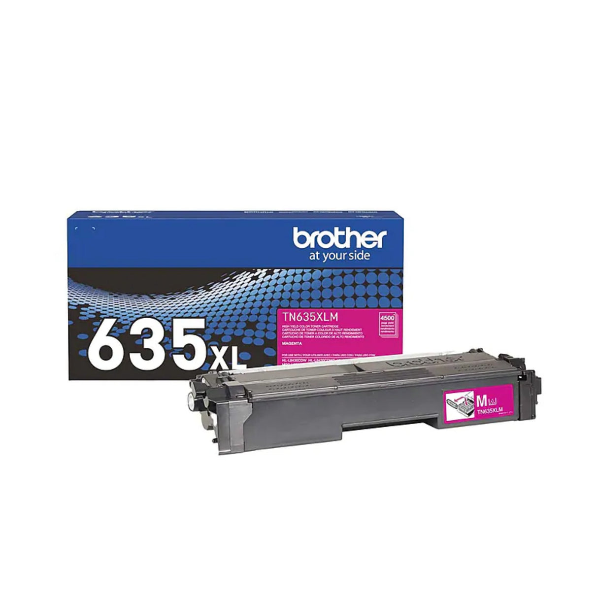 Brother TN635XLM OEM HY Toner Cartridge, 4.5K Pages, Magenta