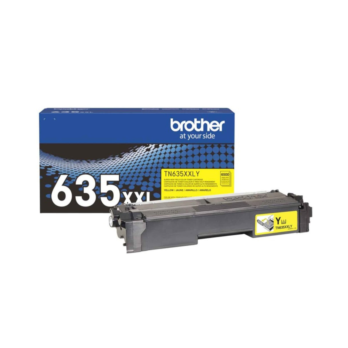 Brother TN635XXLY OEM Super HY Toner Cartridge, 6.5K Pages, Yellow