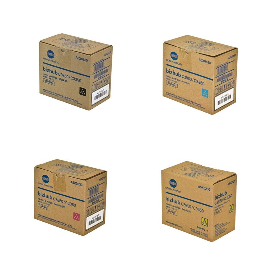 Konica Minolta TNP48 OEM Toner Set, B/C/M/Y