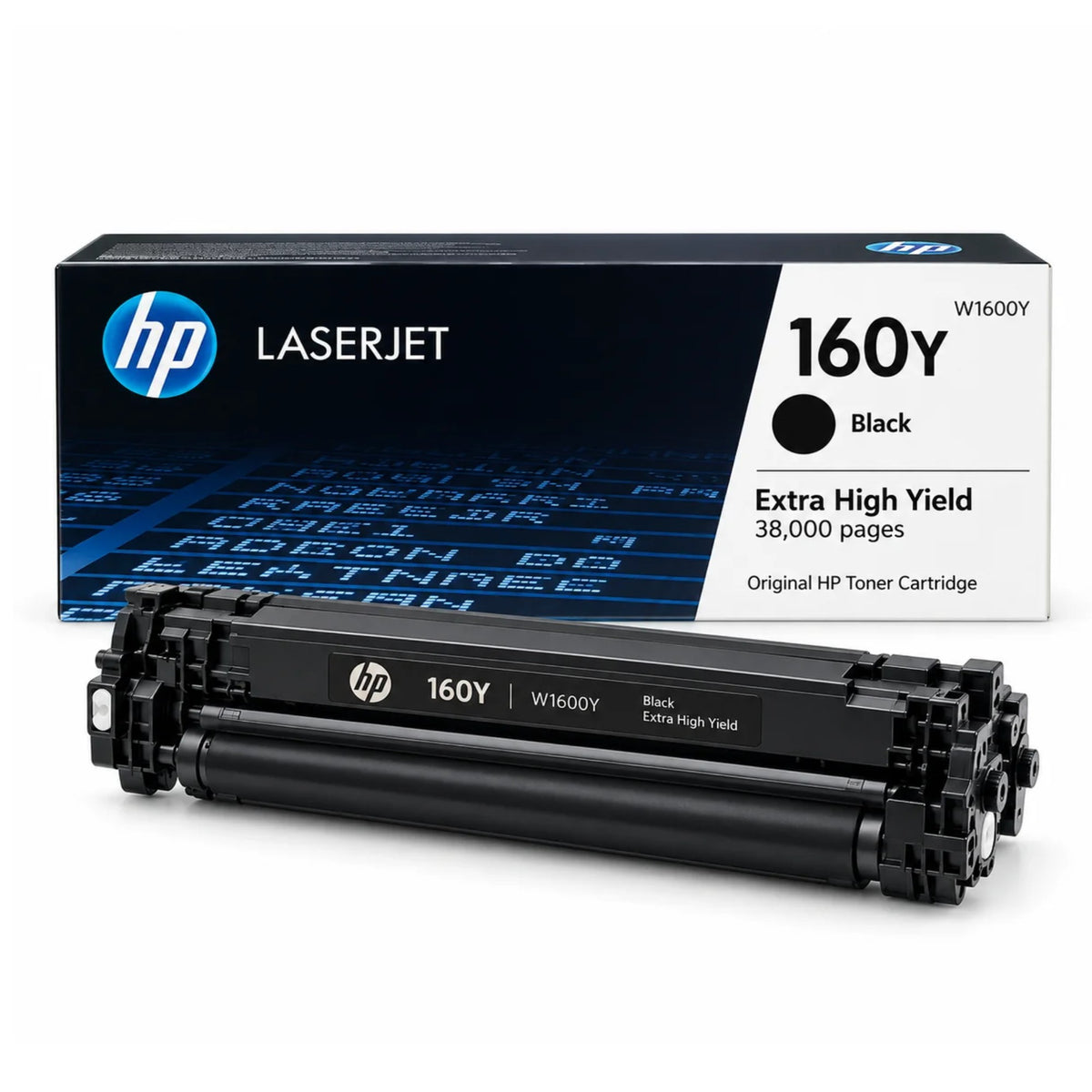 HP 160Y W1600Y Super HY OEM LaserJet Toner Cartridge, 38K Pages, Black