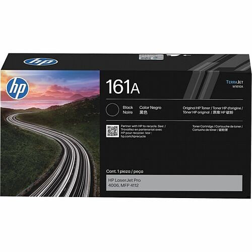 HP 161A W1610A OEM LaserJet Toner Cartridge, 3K Pages, Black