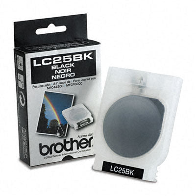 Brother LC25BK OEM Ink Cartridge, 480 pages, Black