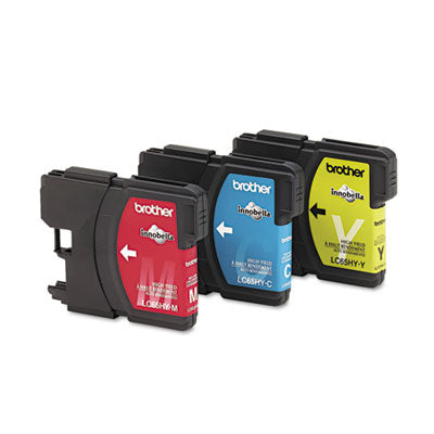 Brother LC653PKS OEM HY Ink Cartridge, 900 pages, Box of 3, Tri-Color