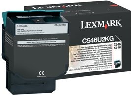 Lexmark C546U2KG OEM Extra HY Toner Cartridge, 8,000 pages, Black