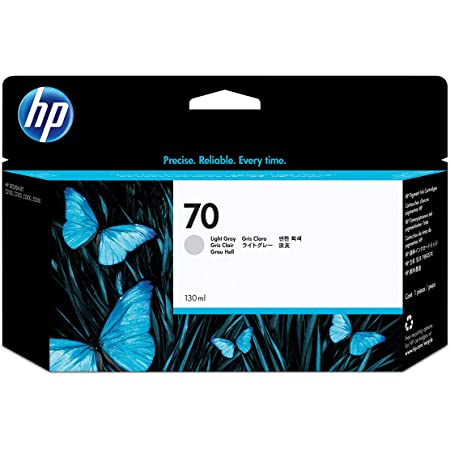 HP 70 C9451A OEM Ink Cartridge, 130 mL, Light Gray