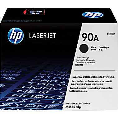 HP 90A CE390A OEM Toner Cartridge, 10K pages, Black
