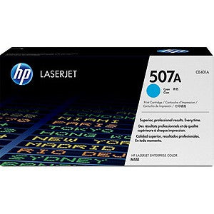 HP 507A CE401A OEM Toner Cartridge, pages 6K, Cyan