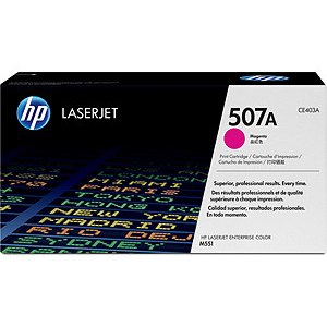 HP 507A CE403A OEM Toner Cartridge, 6K Pages, Magenta