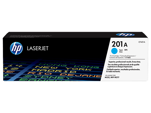 HP 201A CF401A OEM Toner Cartridge, 1400 pages, Cyan