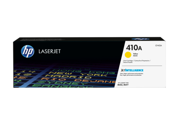HP 410A CF412A OEM Toner Cartridge, 2300 pages, Yellow