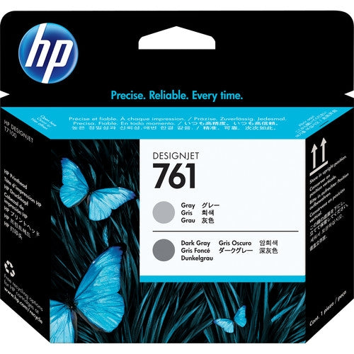 HP 761 CH647A OEM Printhead Cartridge, Gray, Dark Gray