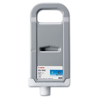 Canon 2964B001 ( PFI 703C ) OEM Ink Cartridge, 700 mL, Cyan