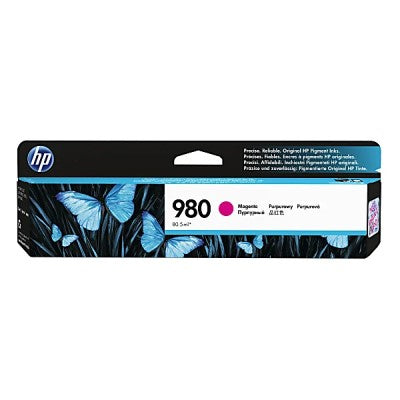 HP 980 D8J08A OEM Ink Cartridge, 6.6K Pages, Magenta