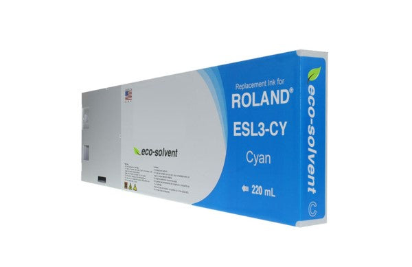 Compatible for Roland ESL3-2CY Ink Cartridge, 220 mL, Cyan