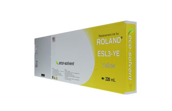 Compatible for Roland ESL3-2YE Ink Cartridge, 220 mL, Yellow