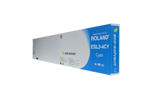 Compatible for Roland ESL3-4CN Ink Cartridge, 440 mL, Cyan