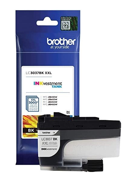 Brother LC3037BK OEM Super HY Ink Cartridge, 3K Pages, Black