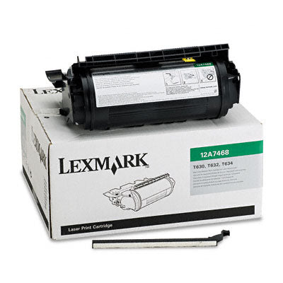 Lexmark 12A7468 OEM HY Toner Cartridge, 21K pages, Black